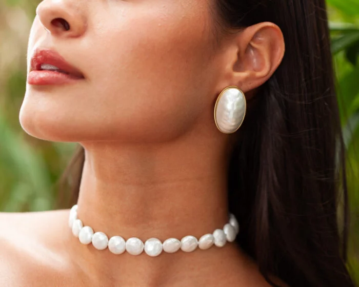 BIG PEARL EARRING - Image 1
